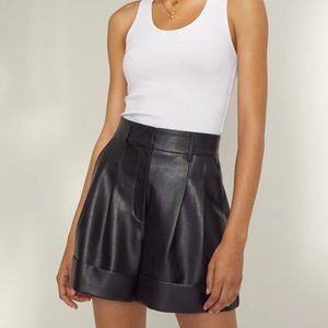 Aritzia Wilfred Labyrinth Leather Shorts - Size 6